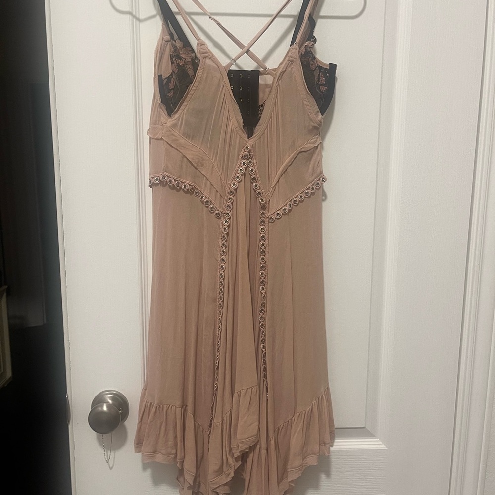 Free People Blush Pink Lace Dress